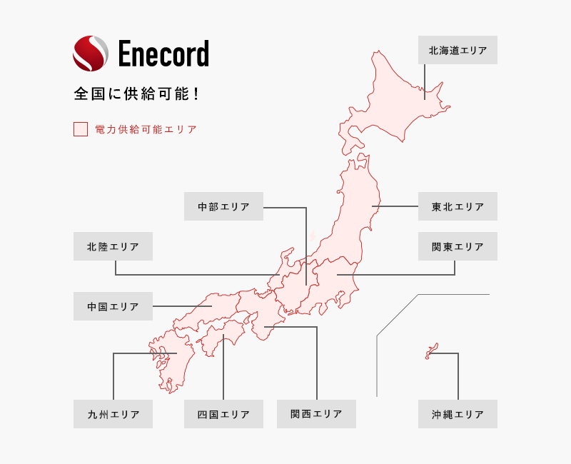 エネコード供給可能エリア 図